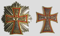 The Order of Dannebrog - embroidered stars